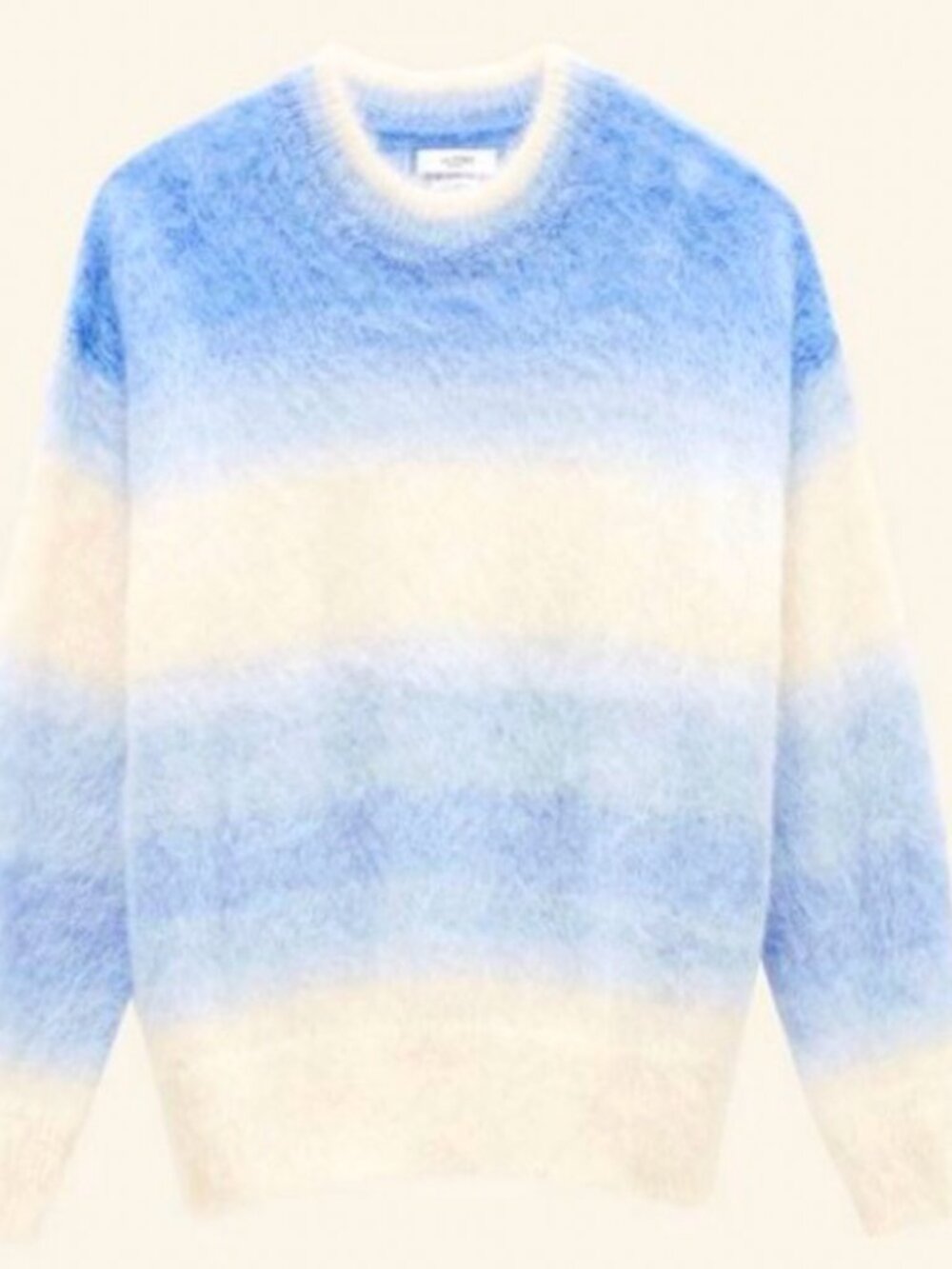 Isabel Marant Drussel Gradient-Stripe Mohair-Blend Sweater Blue White Size 34